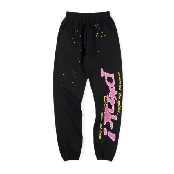 P*nk! Black Sp5der Sweatpant