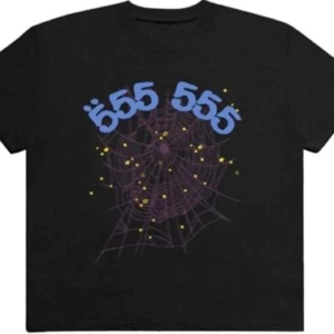 555 Printed T-Shirt – Black